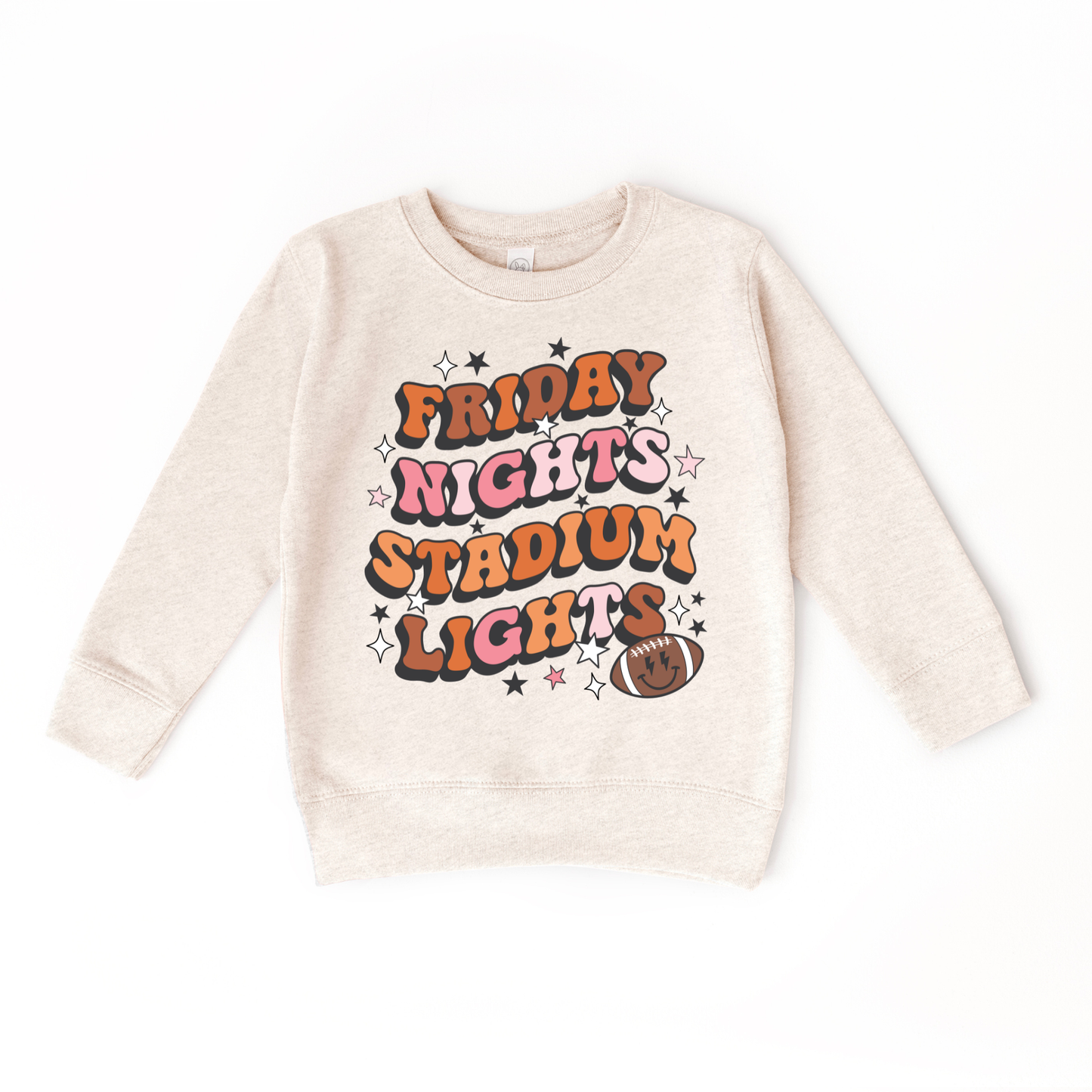 Friday Nights Stadium Light Football Season Kids Sweatshirt