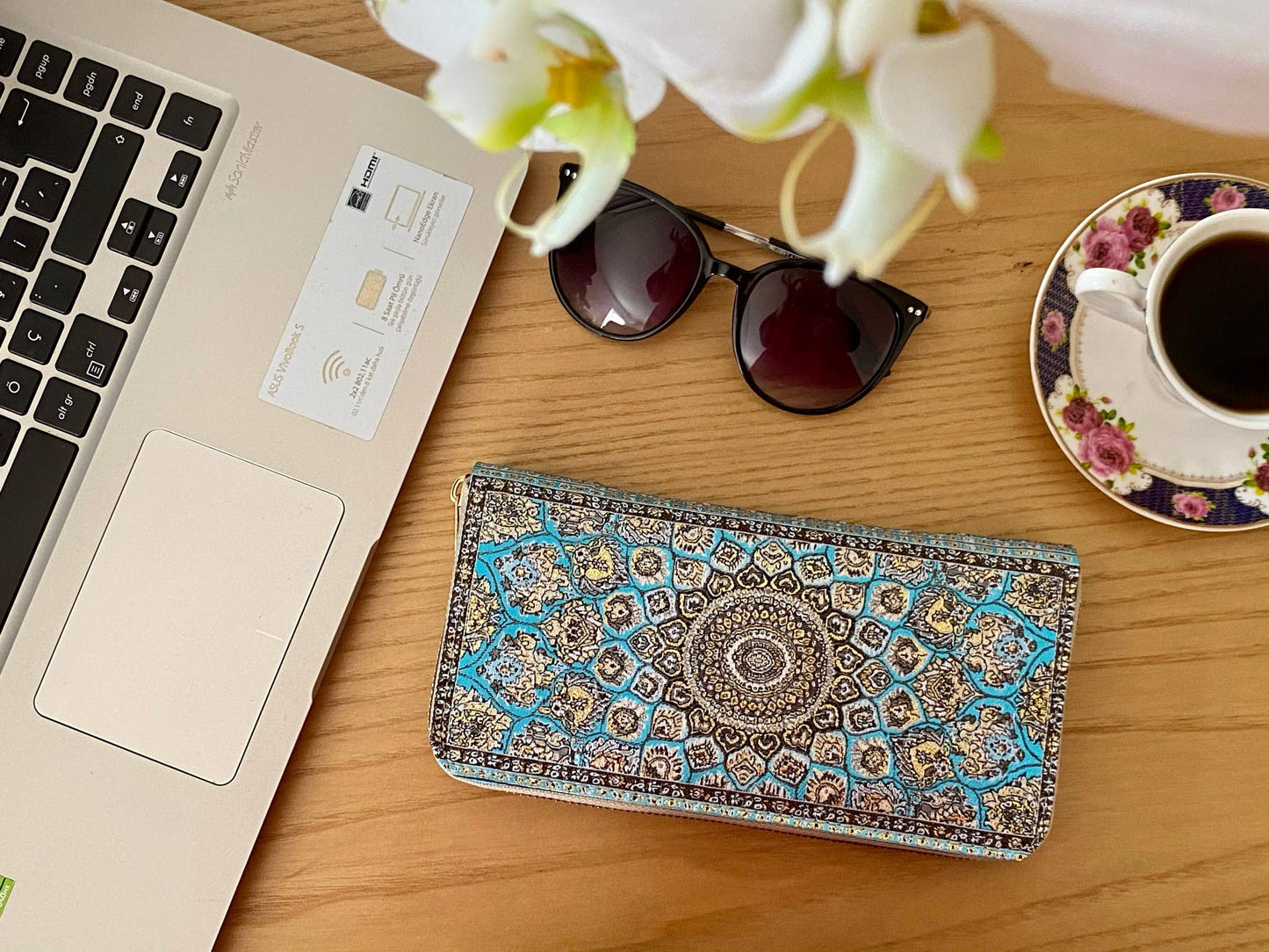 Wallet for Women, Blue Wallet for Women, Handmade Wallets