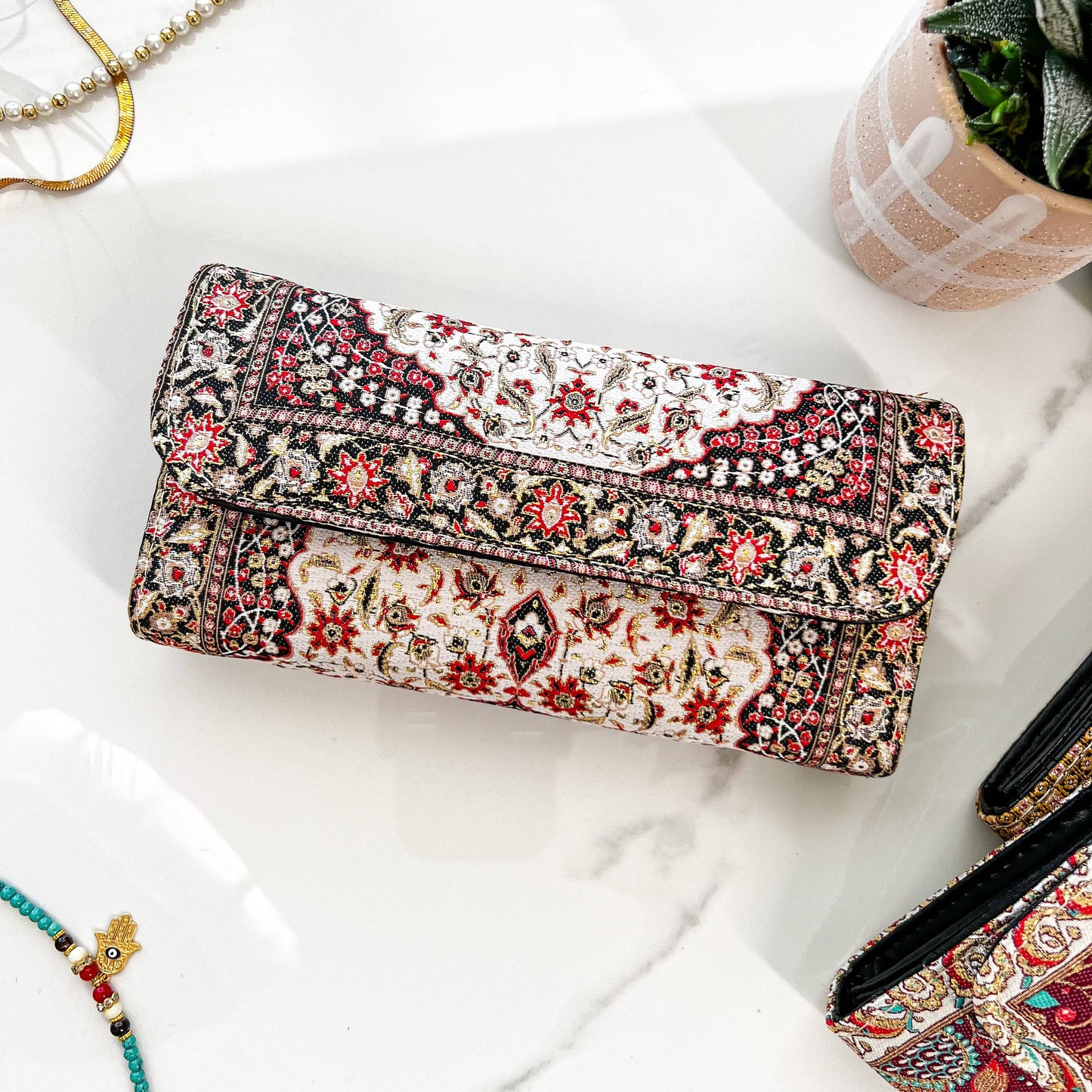 Boho Wallet for Women, Handcrafted Vegan Wallet WomeN