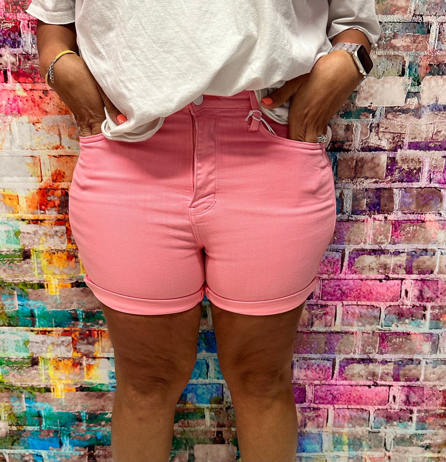 JB pink shorts