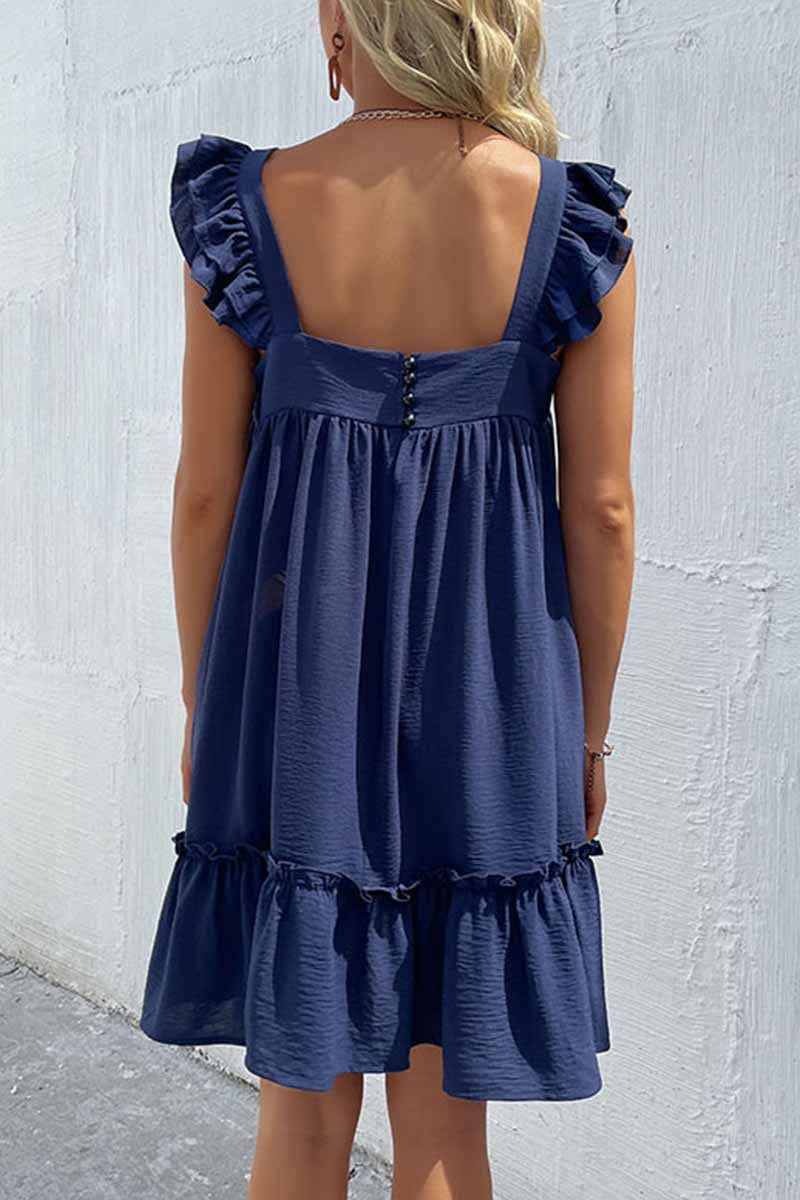 CWDSD1367_ANGEL WINGS SLEEVE RUFFLED LACE MINI DRESS