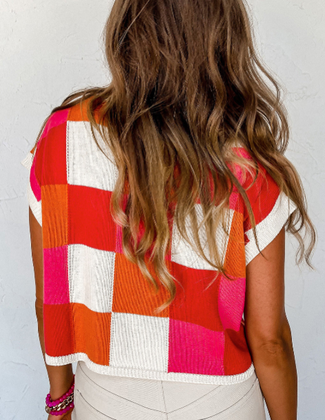 Fiery Red Sweater Vest