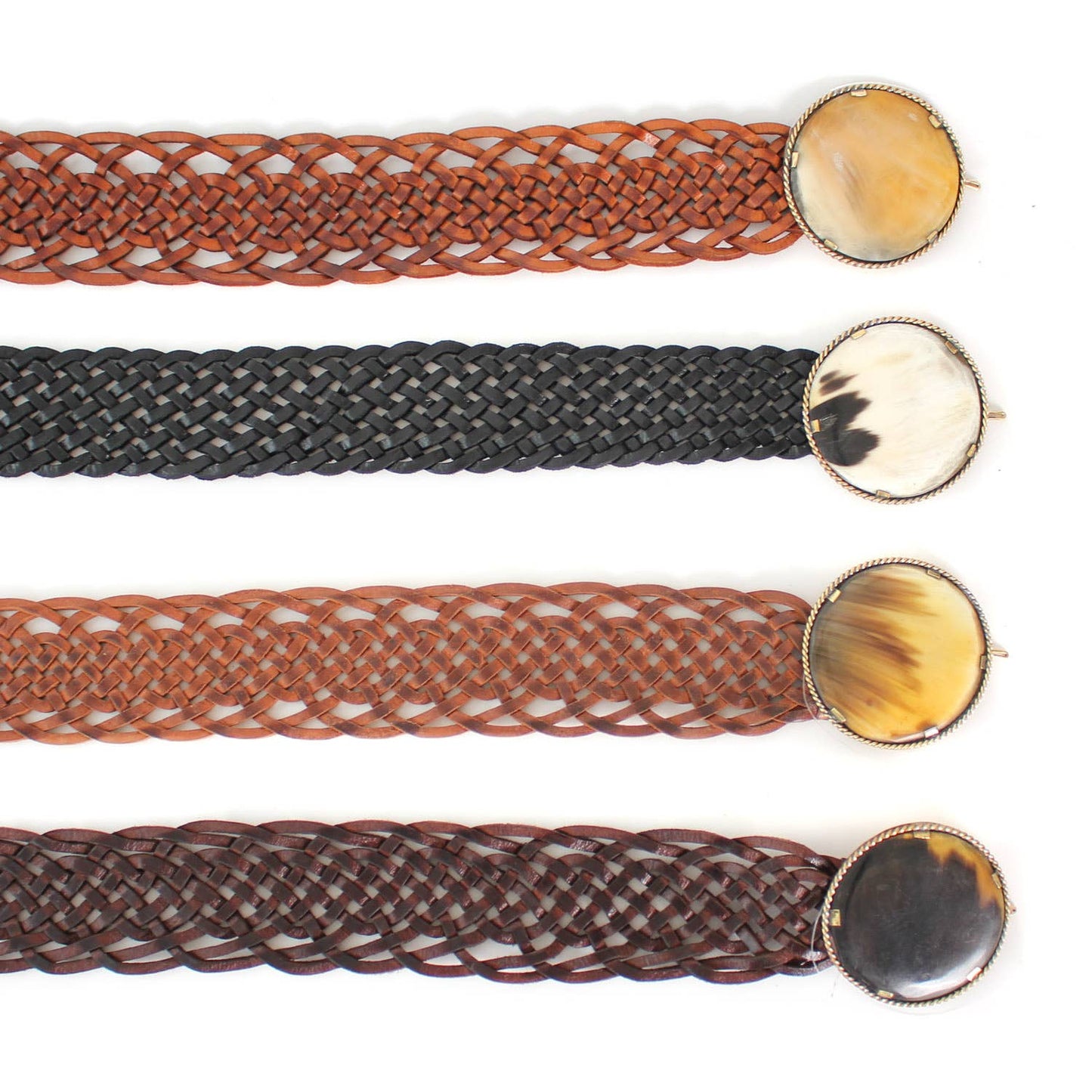 SmallRound Buckle Leather Belt