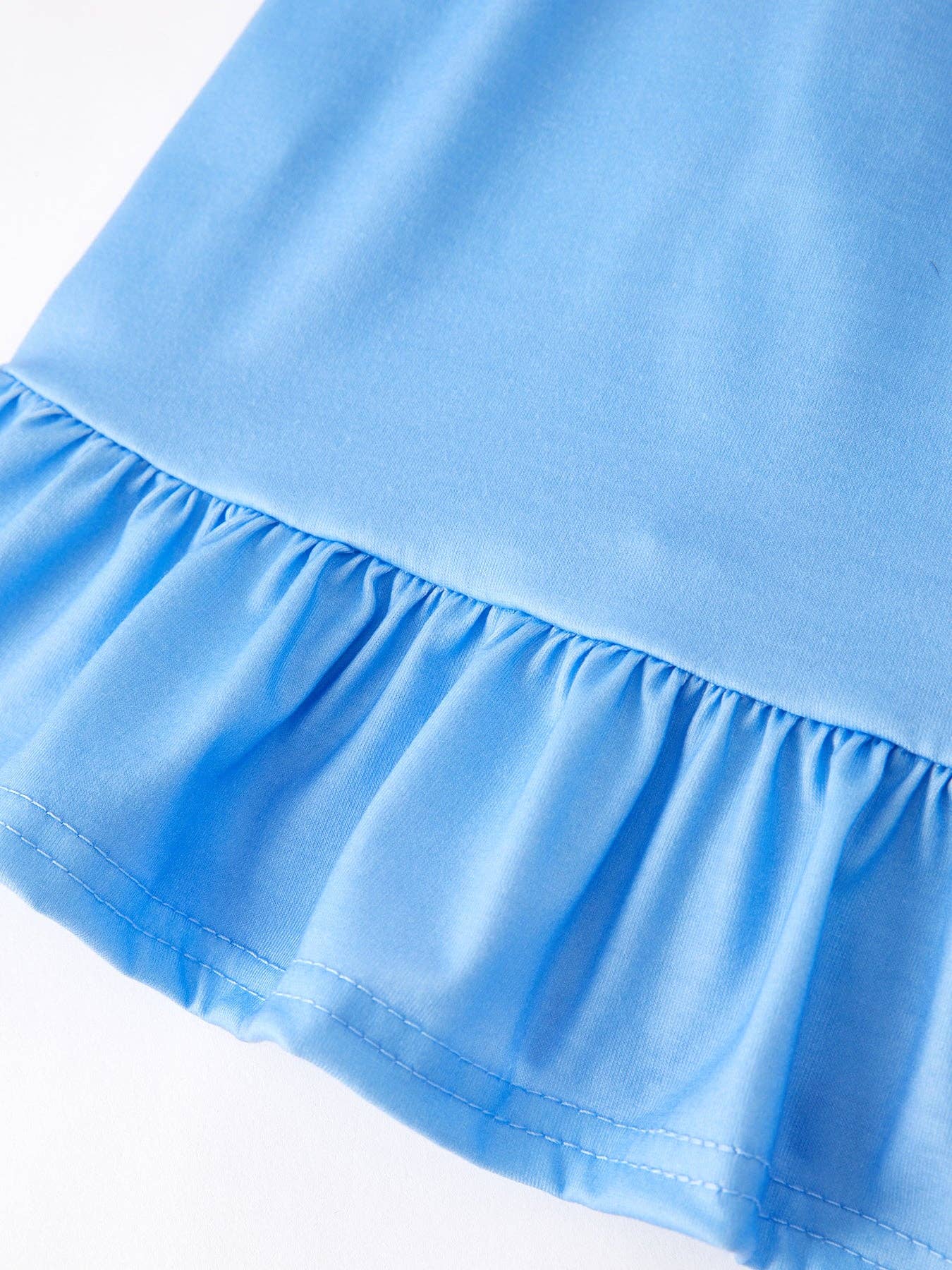 Blue and Butterfly Girls Suspender Dress