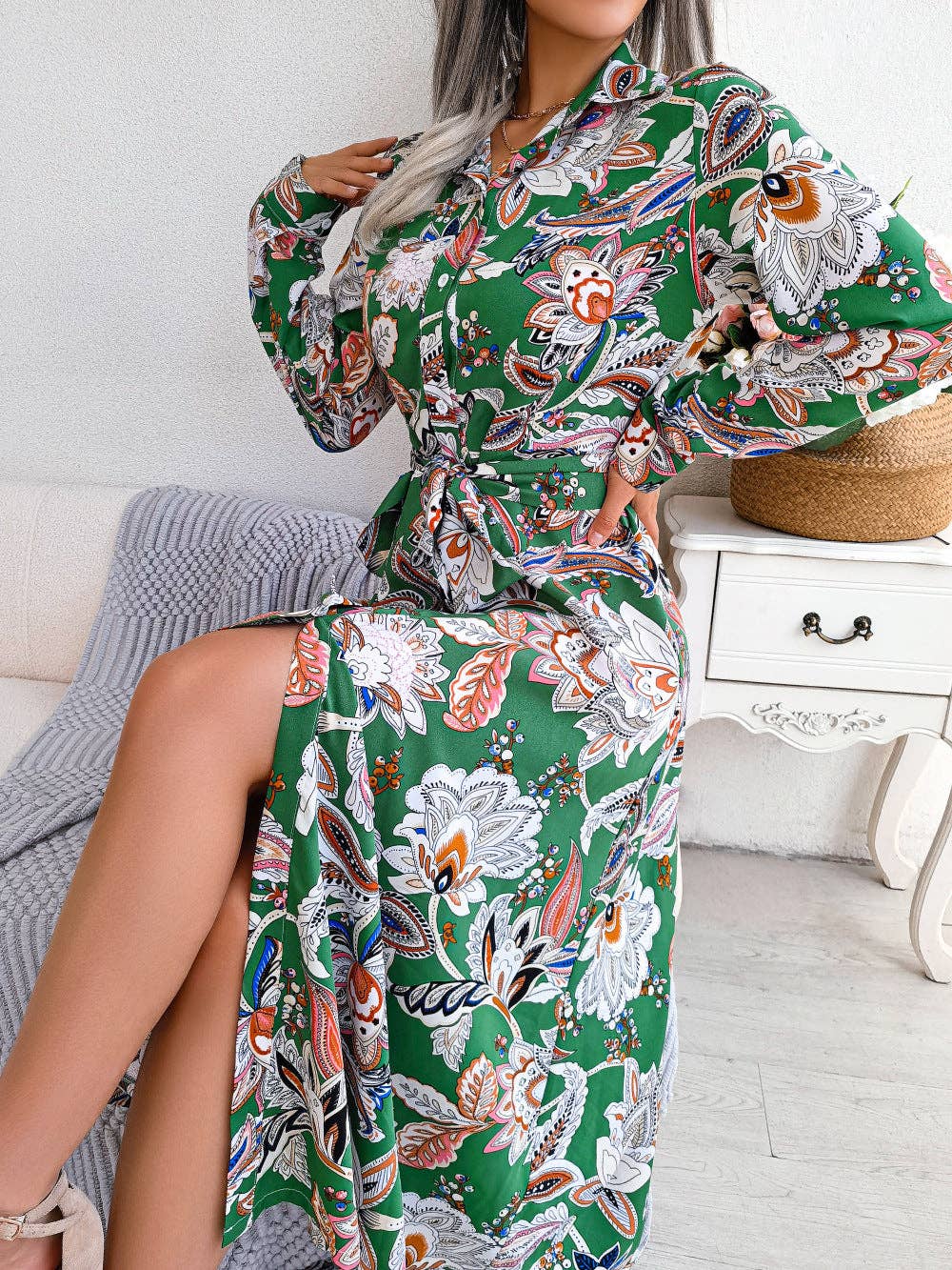Beatrice Vintage Floral Maxi Dress