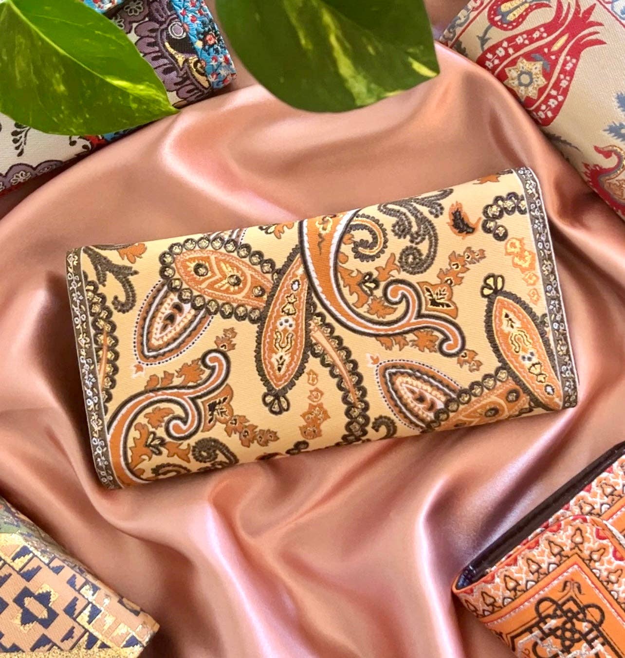 Large Trifold Wallet, Boho Wallet for Women, Handmade Wallet