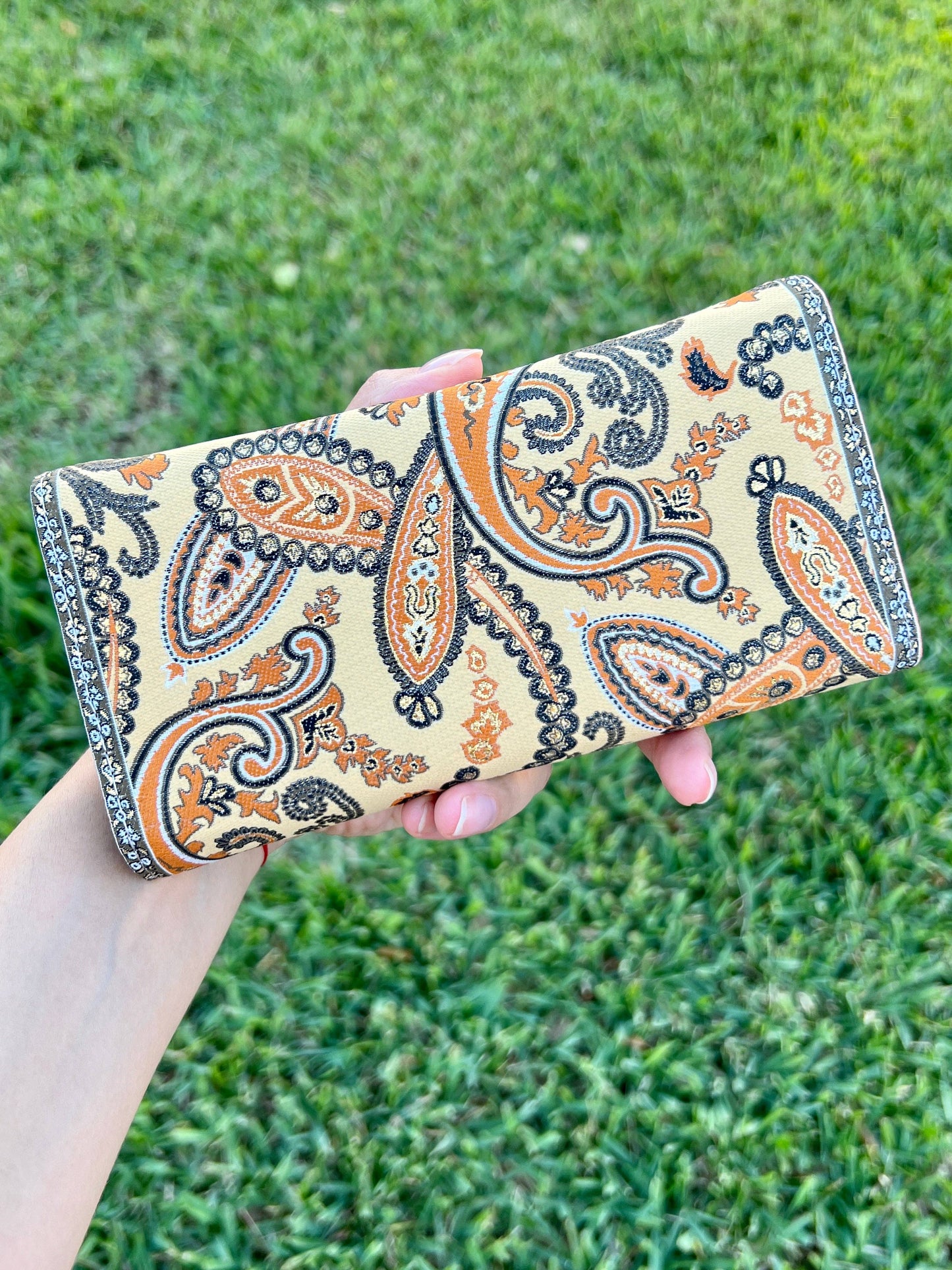Large Trifold Wallet, Boho Wallet for Women, Handmade Wallet