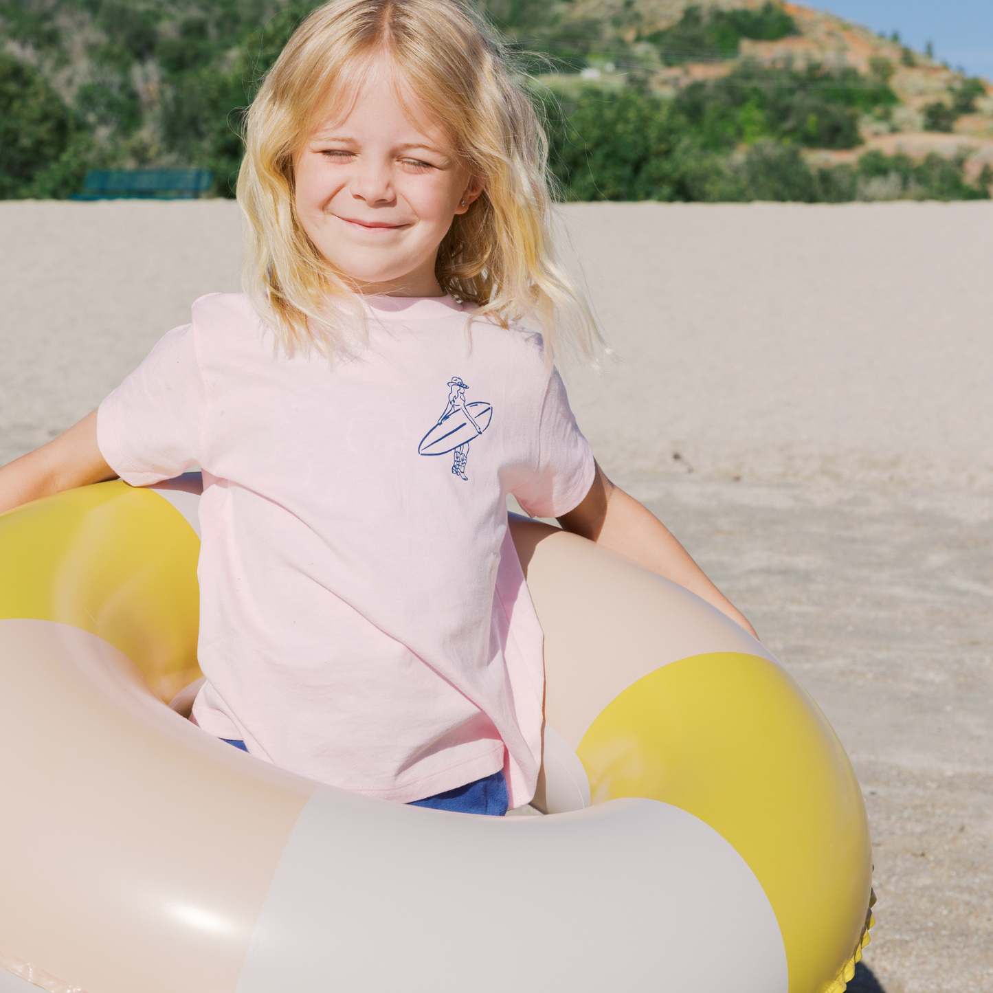 Coastal Cowgirl Surfboard Girls Beach Summer Kid Shirt