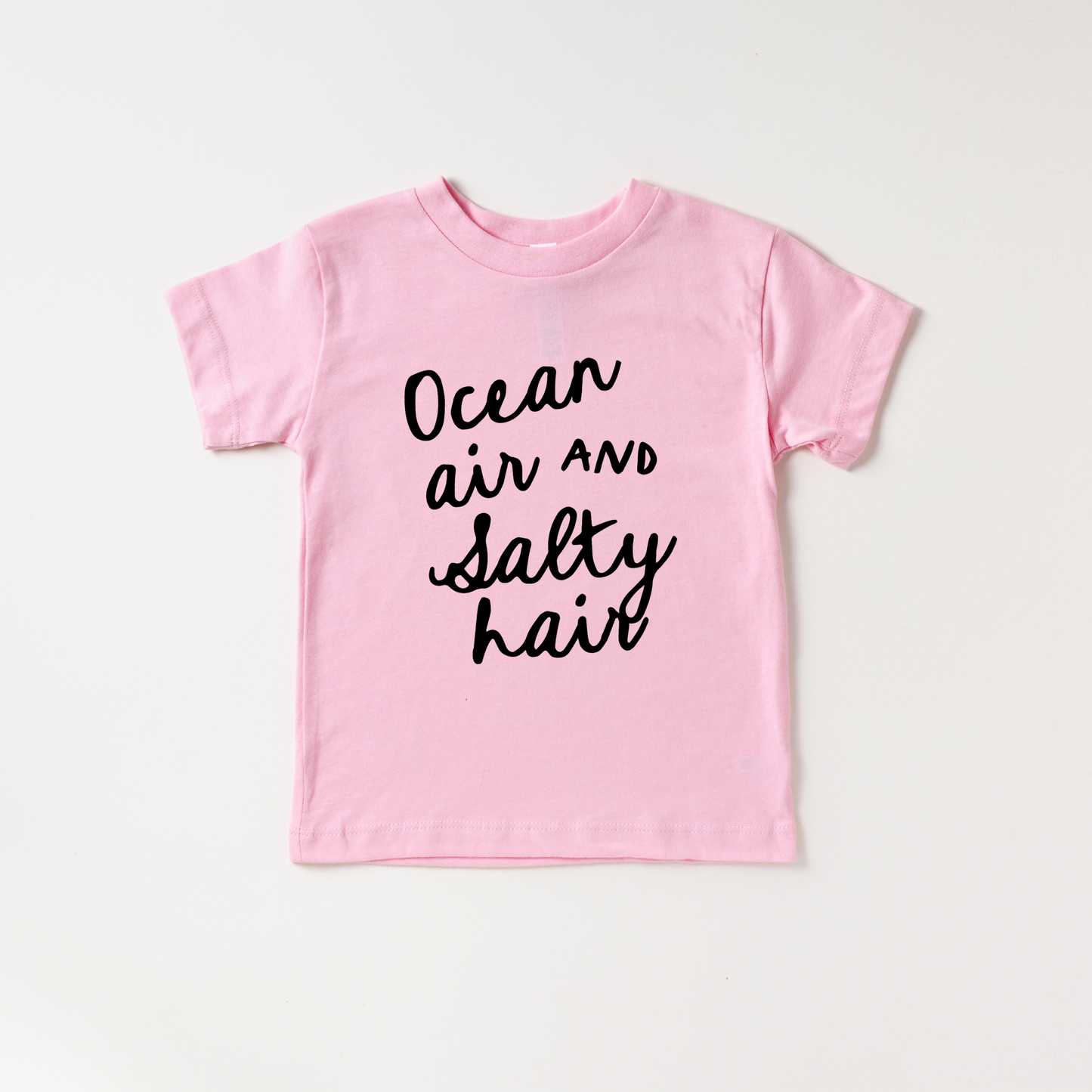 Ocean Air and Salty Hair Girls Beach Summer Kids Shirt