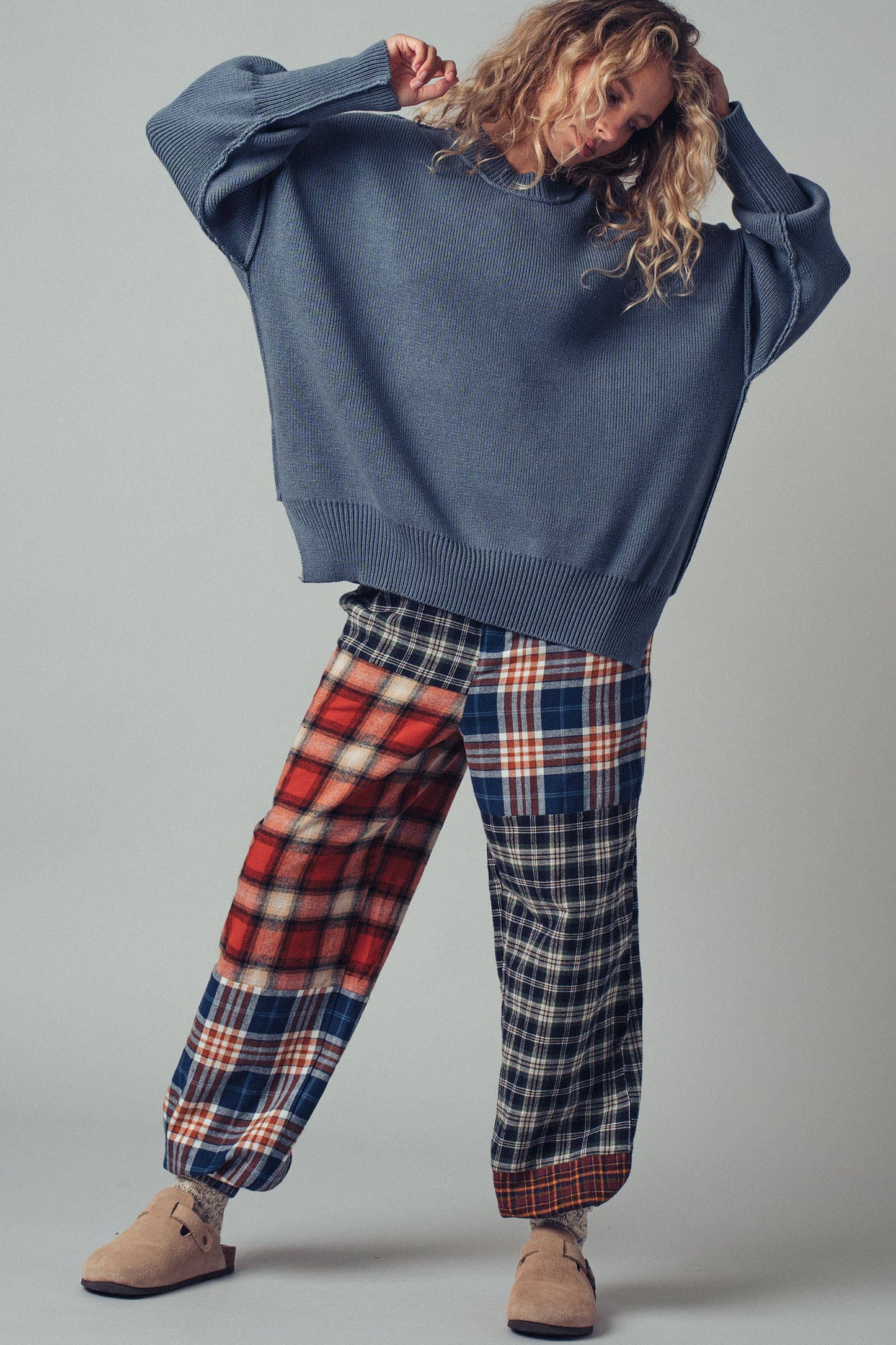 Oversized Winter Red Knit Sweater