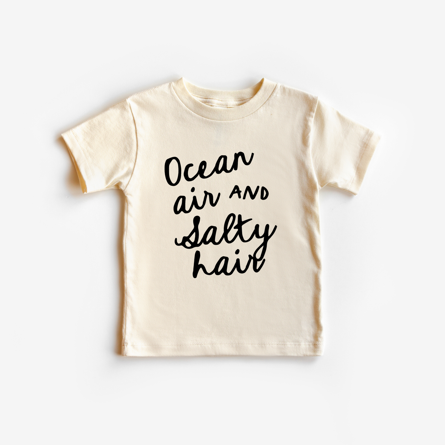 Ocean Air and Salty Hair Girls Beach Summer Kids Shirt