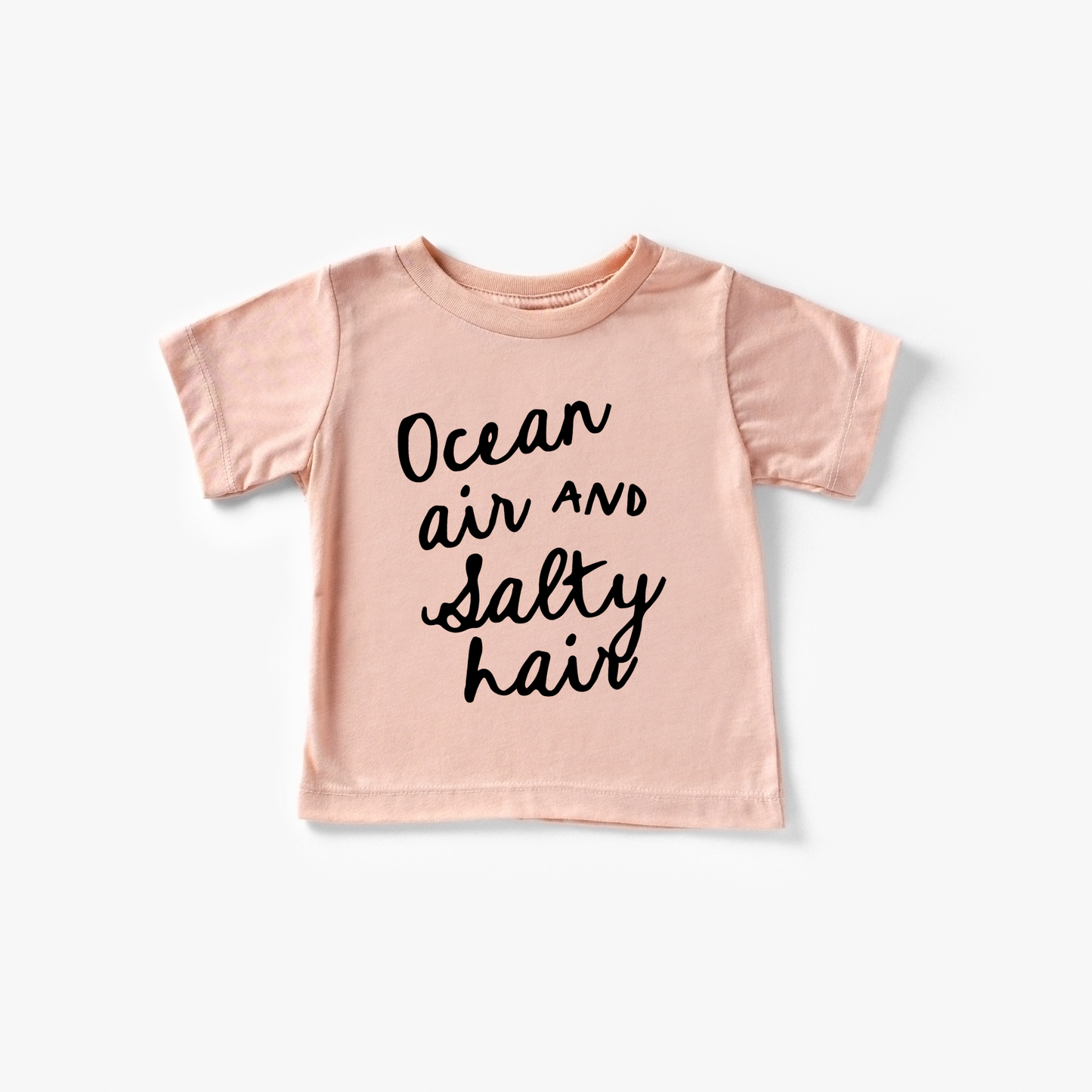 Ocean Air and Salty Hair Girls Beach Summer Kids Shirt