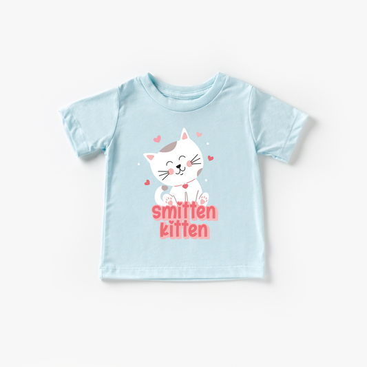 Smitten Kitten Cat Valentines Day Shirt Toddler and Youth