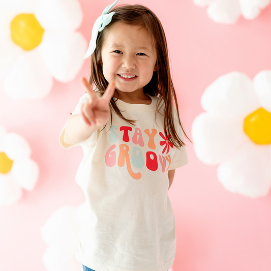 Stay Groovy Retro Style Toddler and Youth Shirt