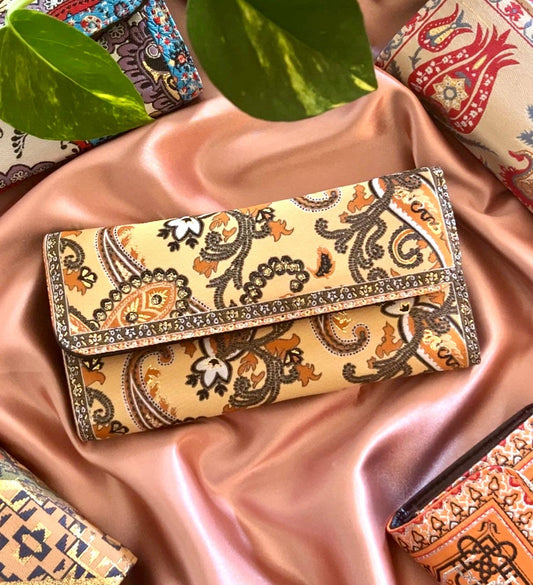 Large Trifold Wallet, Boho Wallet for Women, Handmade Wallet