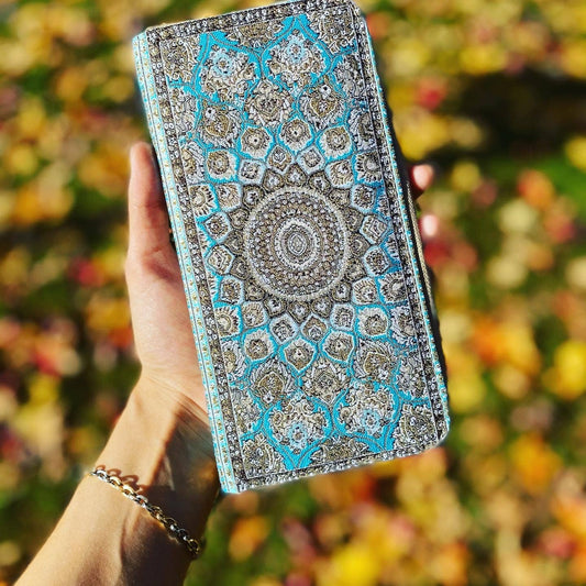 Wallet for Women, Blue Wallet for Women, Handmade Wallets
