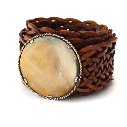 SmallRound Buckle Leather Belt