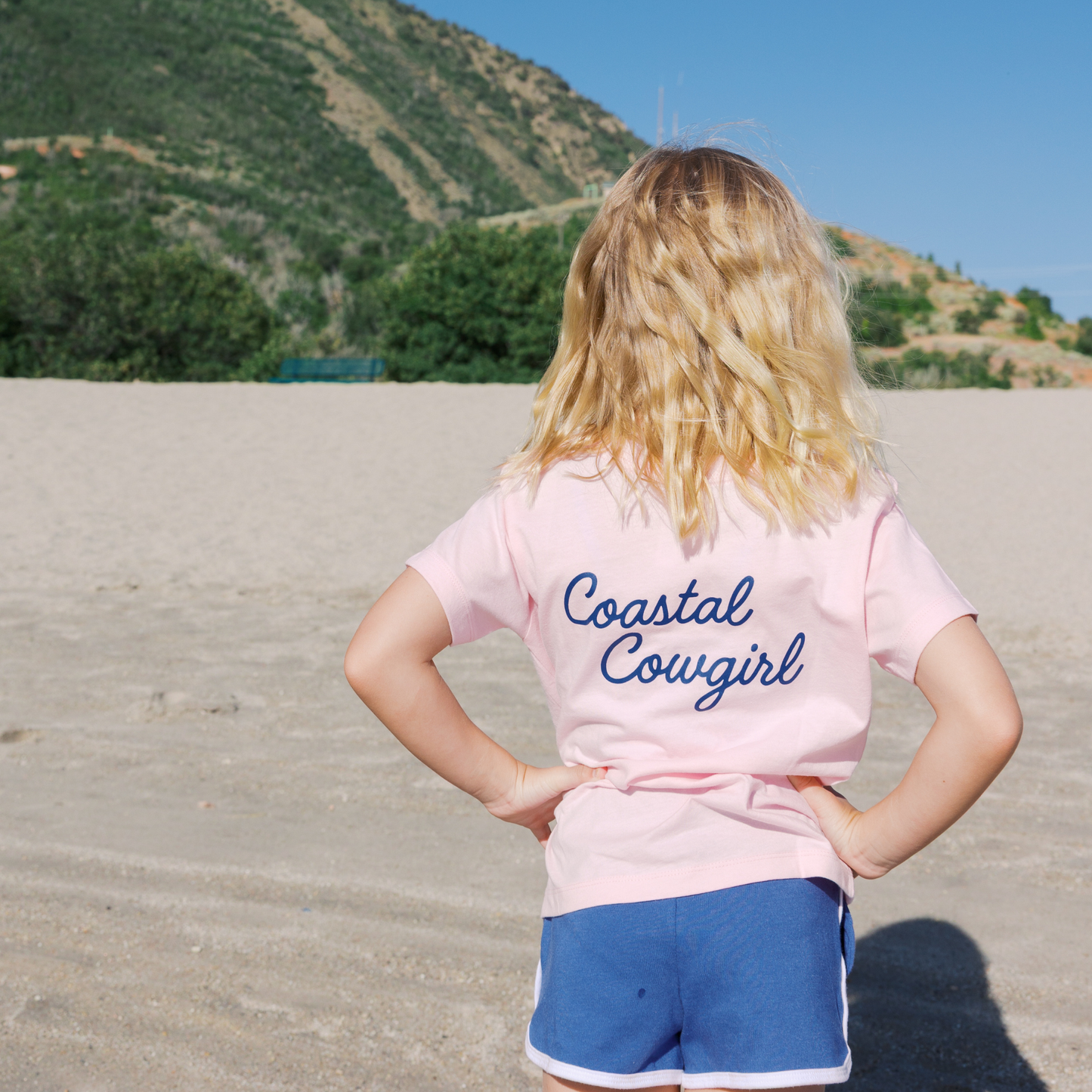 Coastal Cowgirl Surfboard Girls Beach Summer Kid Shirt