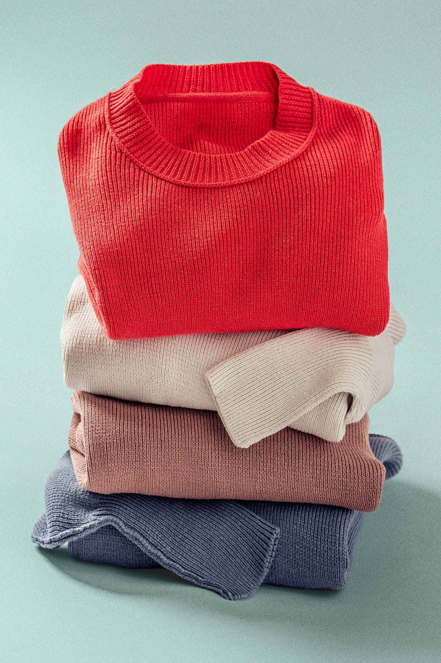 Oversized Winter Red Knit Sweater