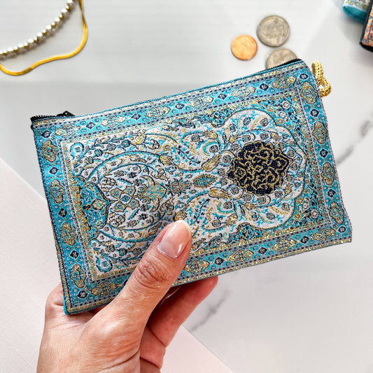 Handmade Zipper Pouch, Boho Coin Purse