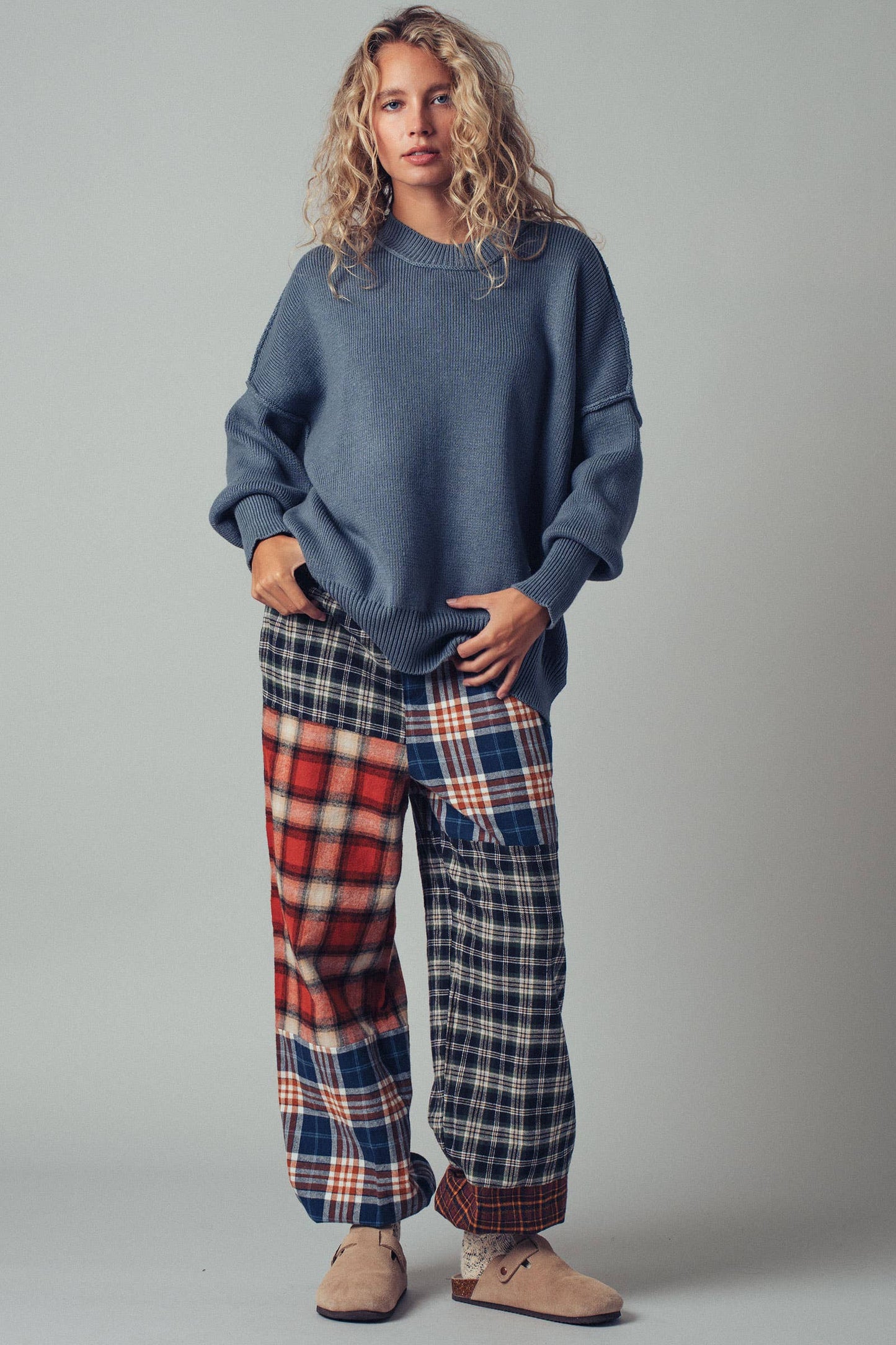 Oversized Winter Red Knit Sweater