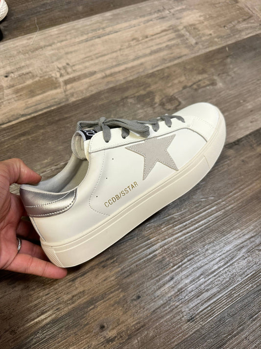 Grey Star Silver Heel Women’s Sneakers