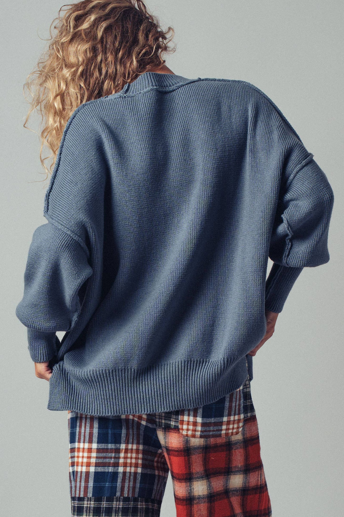 Oversized Winter Red Knit Sweater