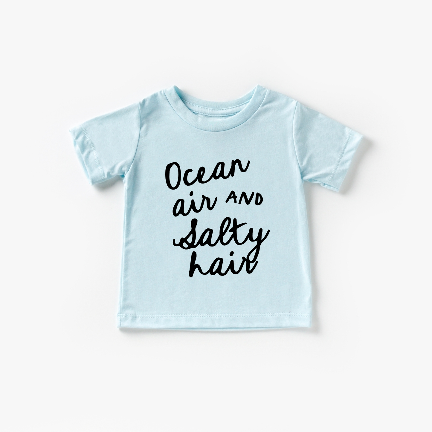 Ocean Air and Salty Hair Girls Beach Summer Kids Shirt